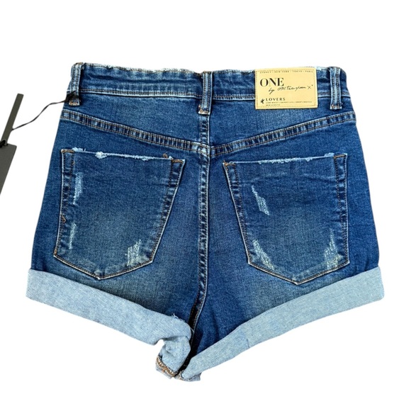 One Teaspoon Lovers Distressed Low Waist Button Fly Jean‎ Shorts - Size 26 - NWT - Picture 8 of 10